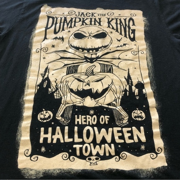 Nightmare Before Xmas "Jack The Pumpkin King" Black T Shirt Unisex - Picture 2 of 6